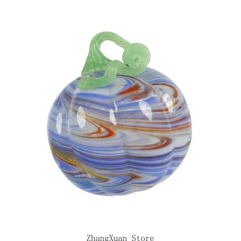 Mundgeblasener Glas-Herbst-Akzent für Hängeregal Eingangsbereich mit geschwungenem Stiel und Ernte-Home-Styling-Stück 3XUF – Detail 7