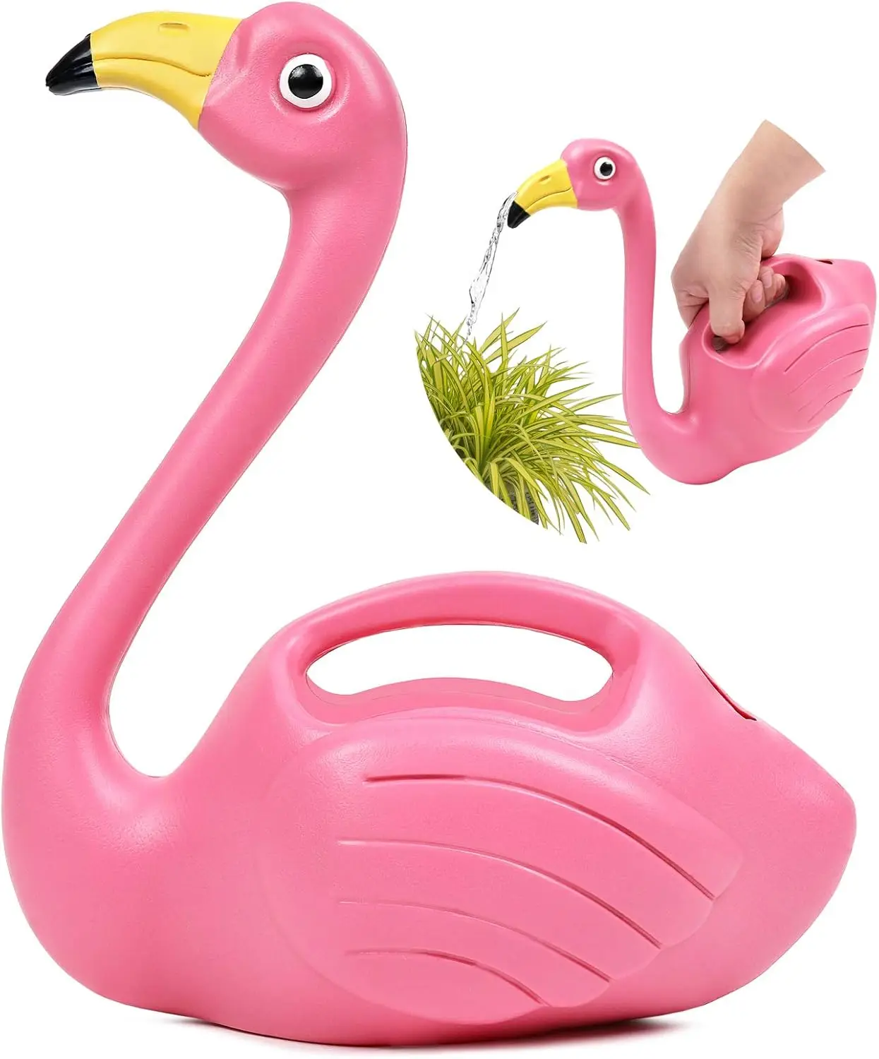 

Pink Flamingo Watering Can for Indoor Outdoor Plants with Easy Pour Spout, 0.4 Gallons