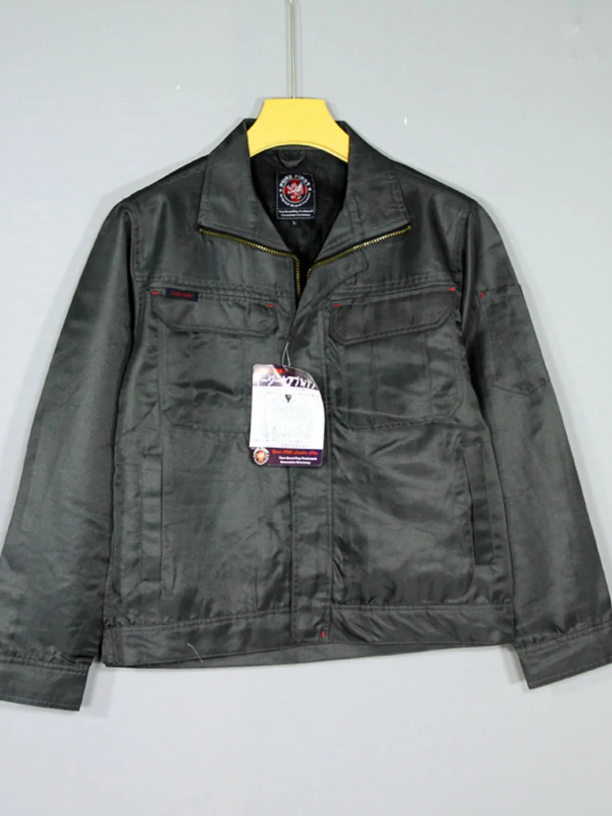 

Spring Autumn Men's Casual Jaet ort Sle Multi-ket Workwear Coat Breathable Polyester Thiened Long Sve Outerwear