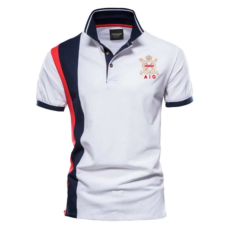 2025 New Men's Fashion Summer Stripe Printing Comfortable and Breathable Polo Shirt Outdoor Leisure Sportswear image 3