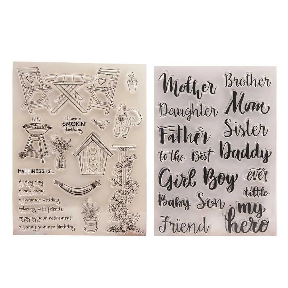 

Photo Album Scrapbook Silicone Stamp Stamps for Making Transparent Seal Clear DIY Letter