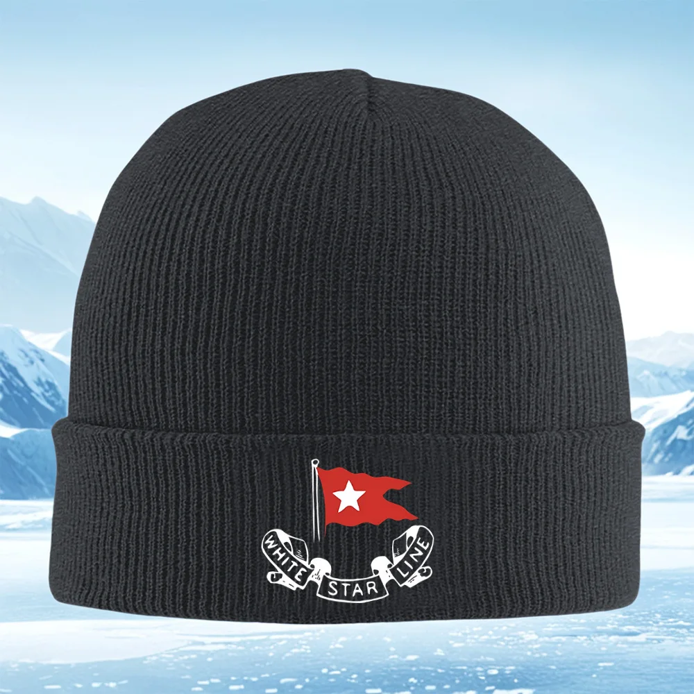 Bandiera rossa stella bianca Stella della linea bianca Uomo Donna Cappello lavorato a maglia unisex Beanie Pullover Cap Inverno termico caldo Natale Outdoor Cycli