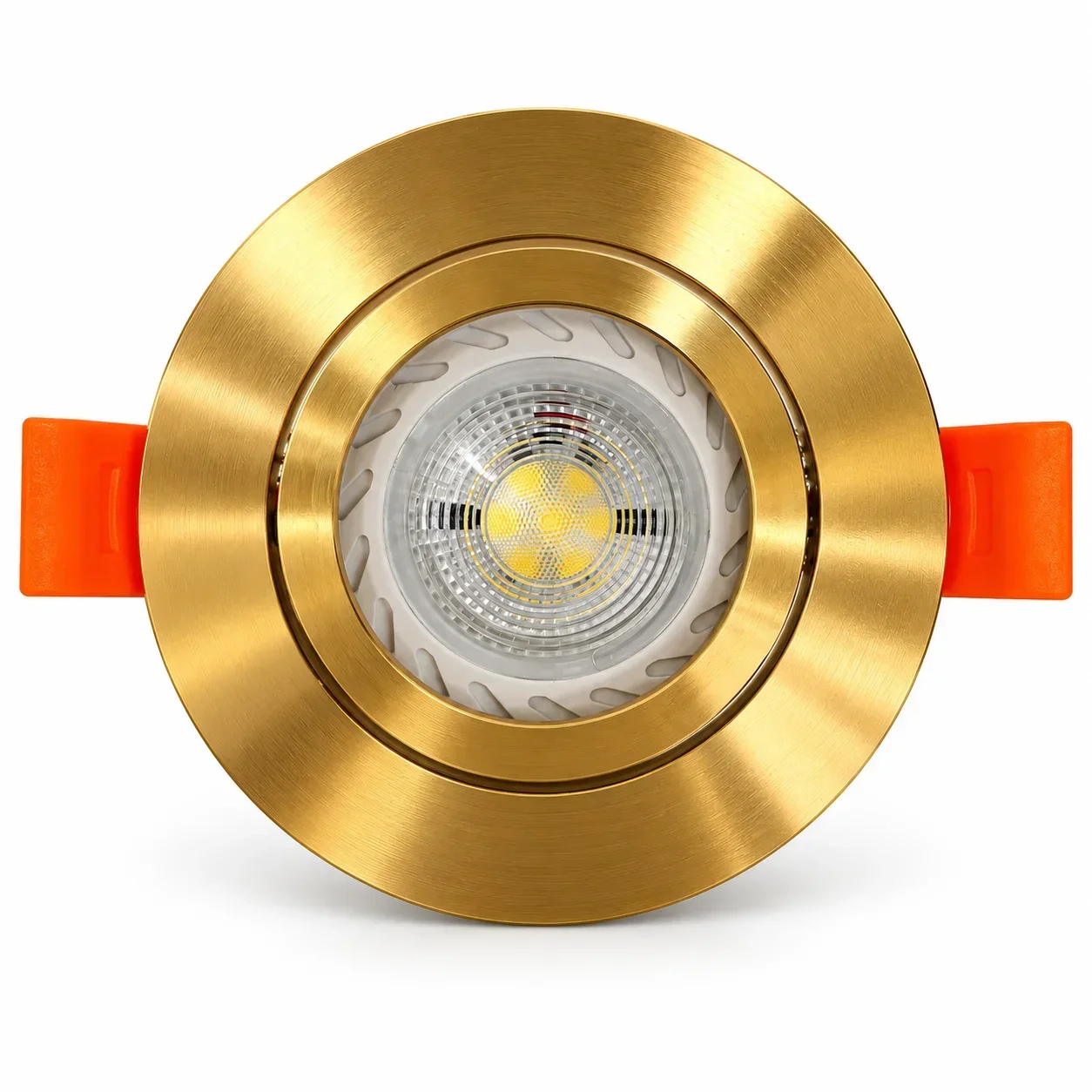 JOYINLED Modern Gold Recessed Downlight 65mm Cutout Round Adjustable Ceiling Spotlight Trim 2/4/10PCS GU10 MR16 Down Light Frame