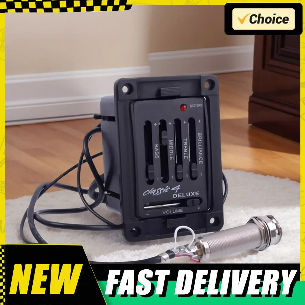 

4-полосный звукосниматель для акустической гитары, предусилитель, эквалайзер, тюнер для акустических гитар