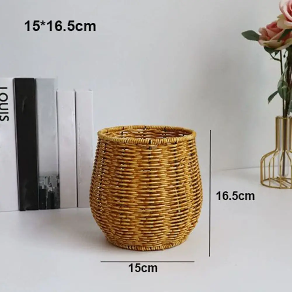 Härte Rattan Wicker Woven Servierkörbe Handgewebte Haushalt Brot Obst Gemüse Korb 6 Stile