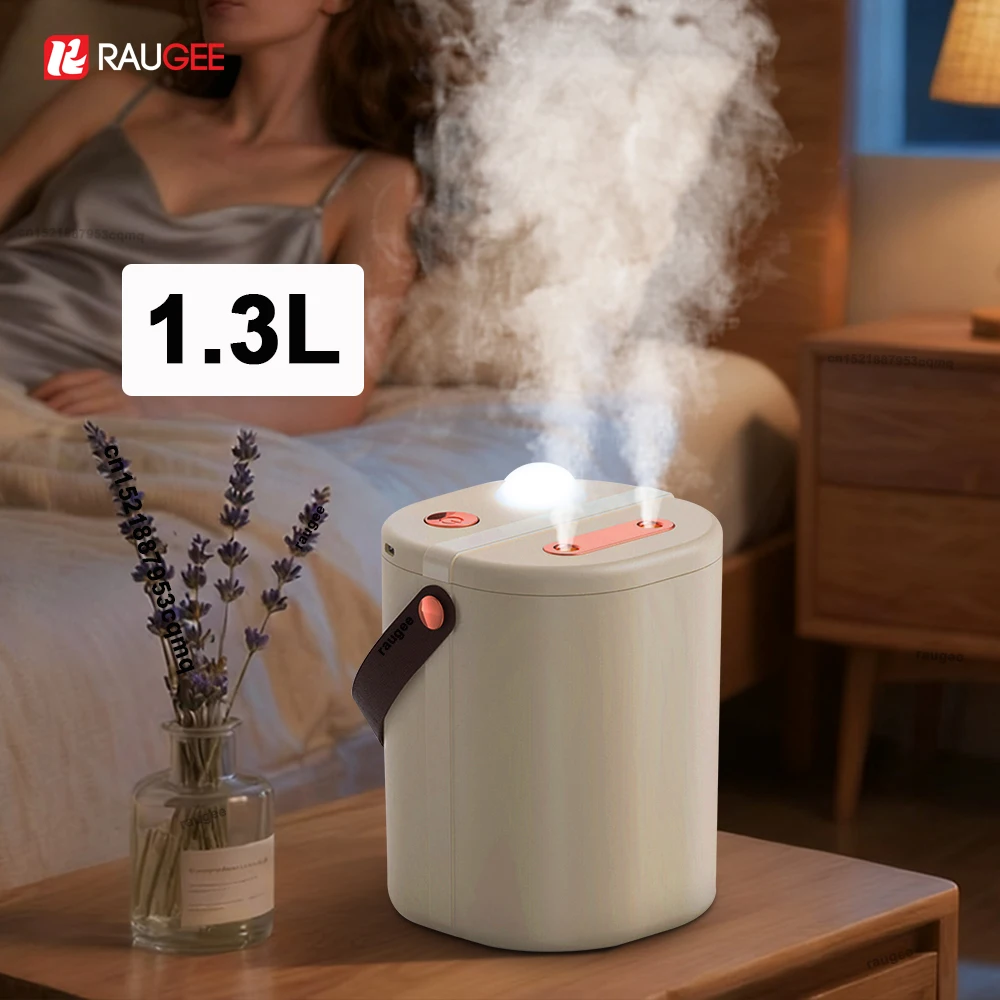

Air Humidifier 1300ML Large Capacity Humidifier Home Double Spray Port Cool Mist Maker USB Silent Air Humidifier for Bedroom