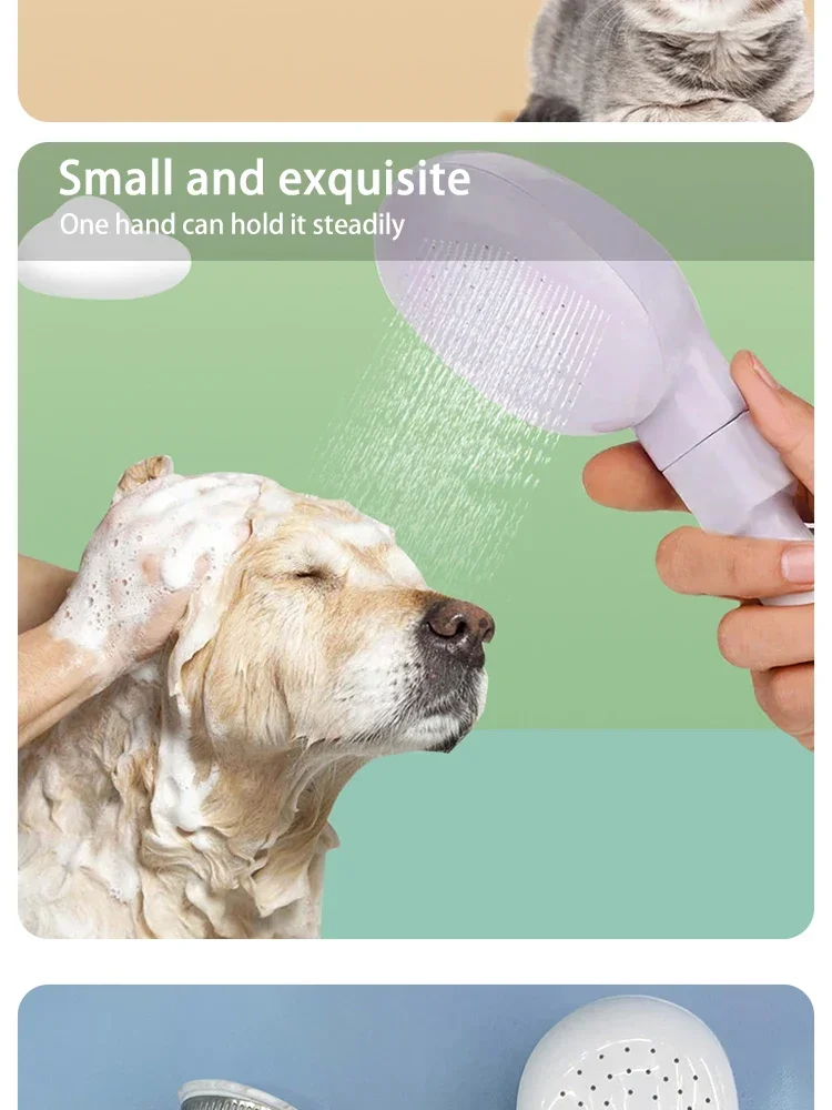 Haustier-Badewannen-Duschsprüher, Multifunktionaler Hunde- und Katzen-Gartenduschkopf für Haustier-Reinigungs- und Pflegezubehör – Detail 9