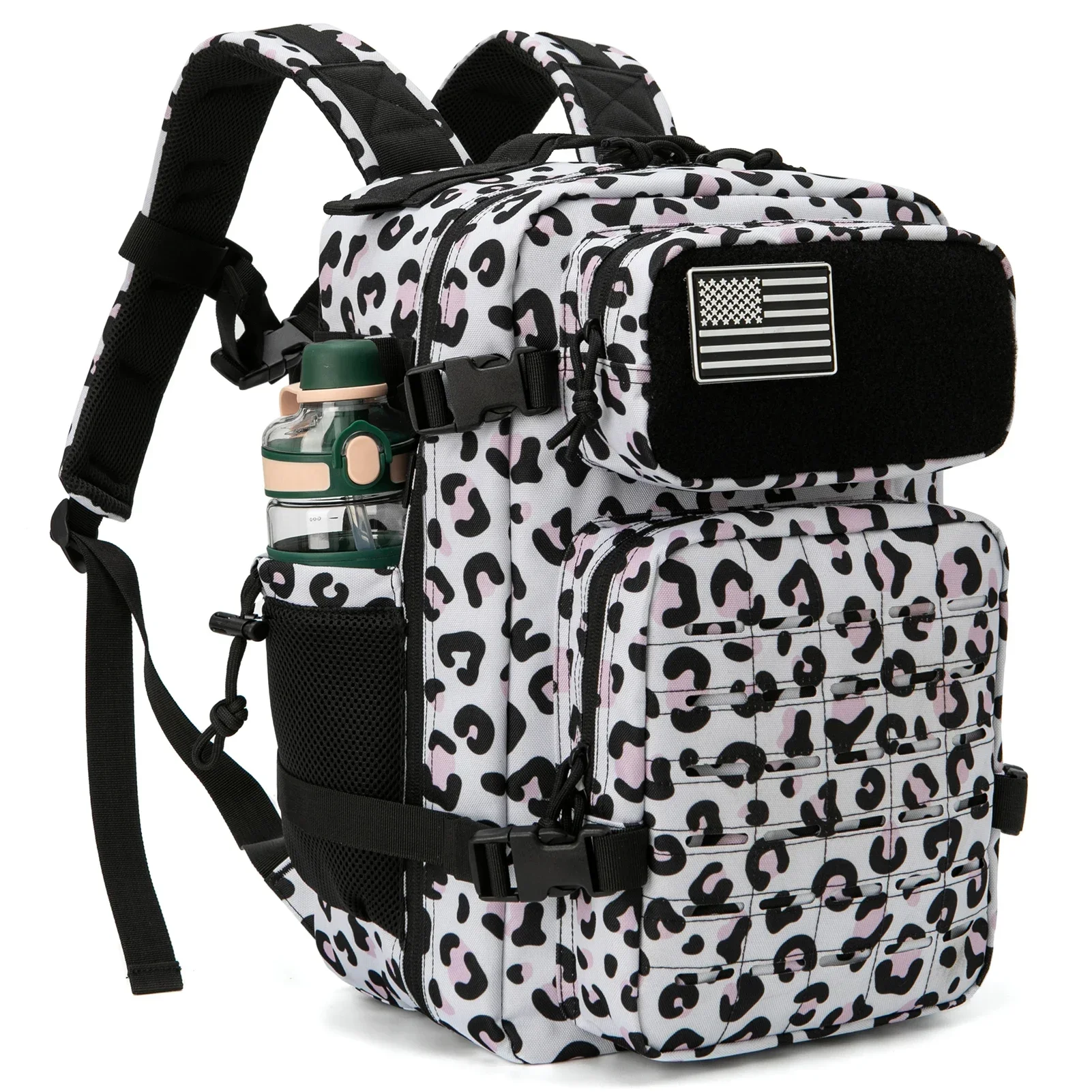 

25/45L Women/men Backpack for Tactical Laser Cut Molle heavy duty backpack School Bag Gym Rucksack Treeking with Dual Cup Holder