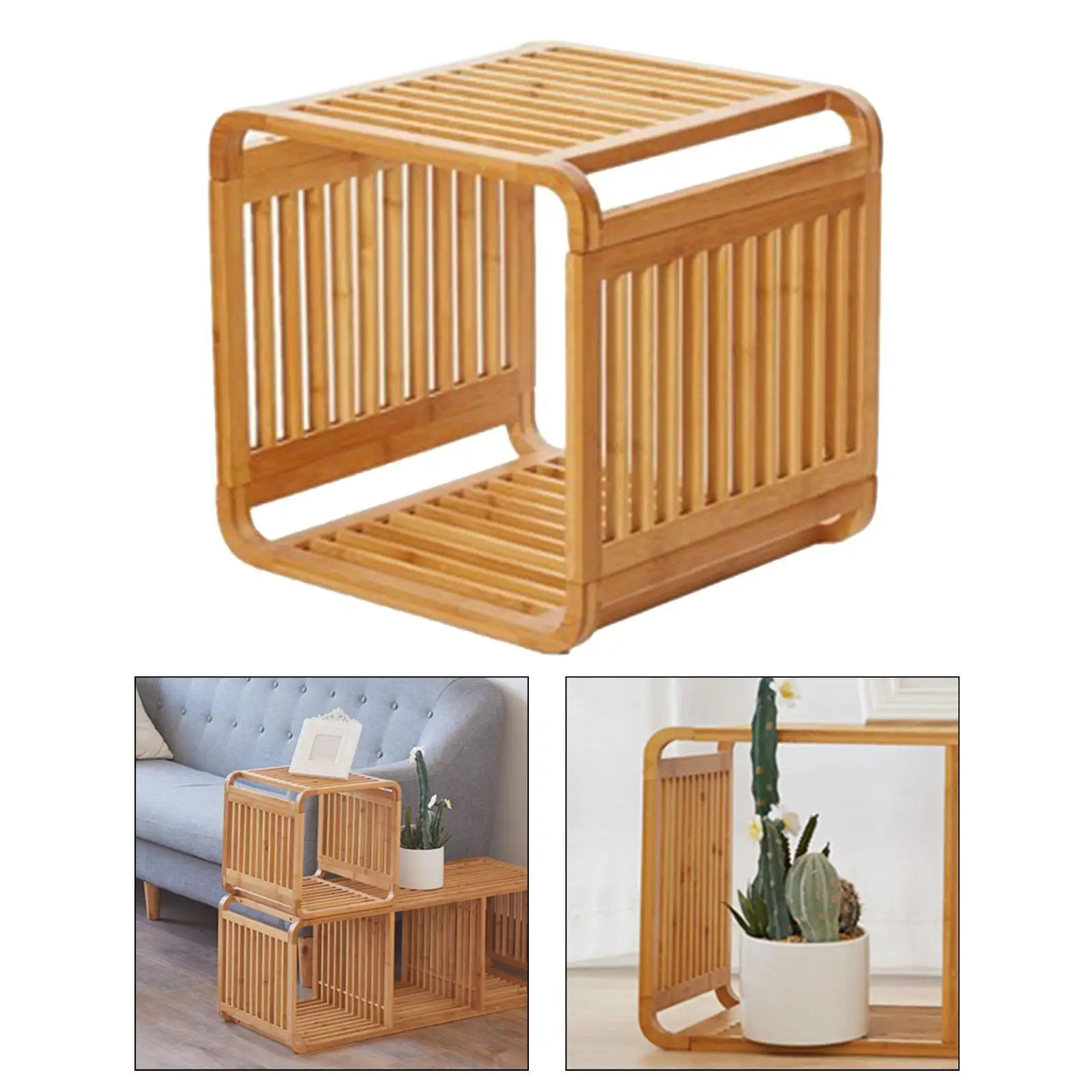 Flower Pot Holder Plant Stand Plant Support Stand Multifunction Modern Wooden Plant Stand for Dorm Patio Indoor Garden Bathroom