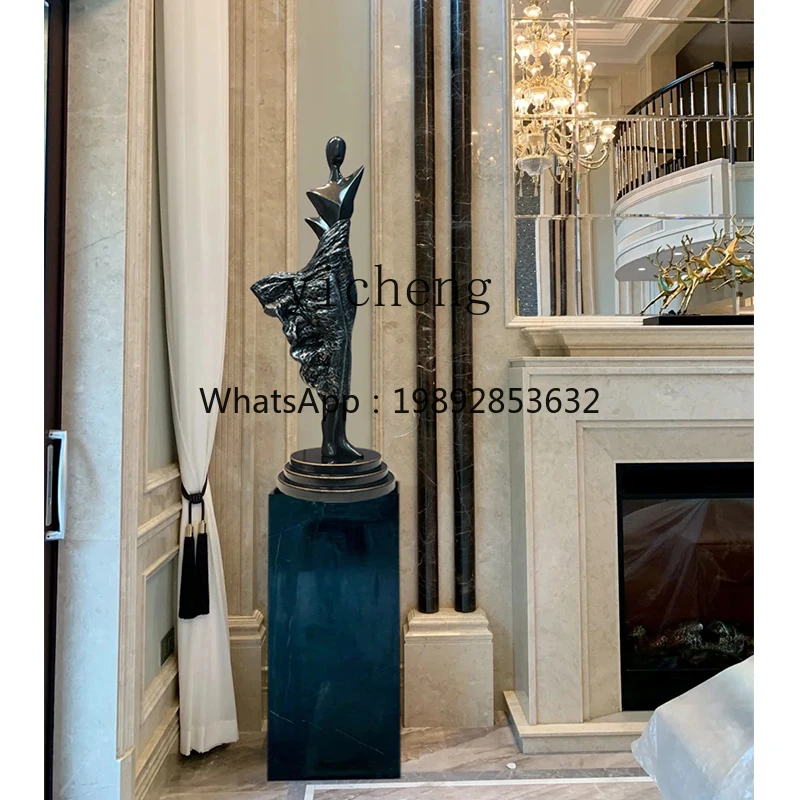 LYY Modern Light Luxury Art Ornament FRP Vertical Humanoid Niche Sculpture Porch TV Cabinet