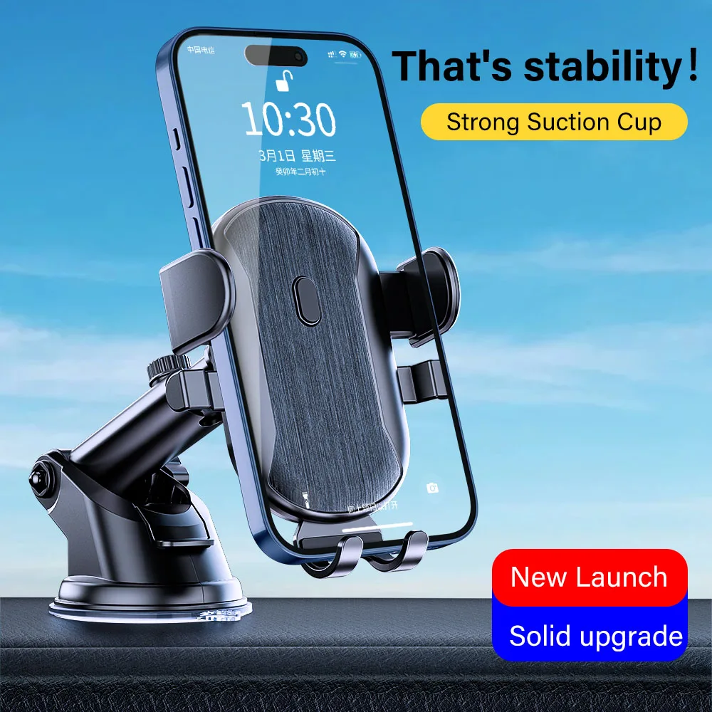 

Car Phone Holder Cell Phone Mount for Car Dashboard Windshield Automobile Cradles Dash Stand Bracket for iPhone 14 13 12 Android