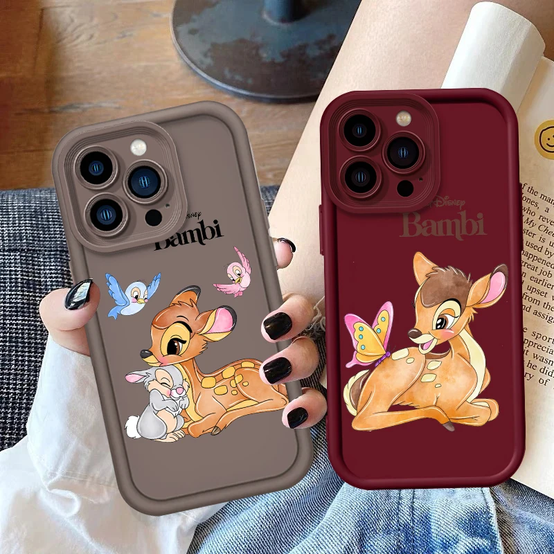 Cartoon Bambi Cute Eye Ladder For Apple iPhone 15 14 13 12 11 XS XR X Pro Max Plus TPU Phone Case