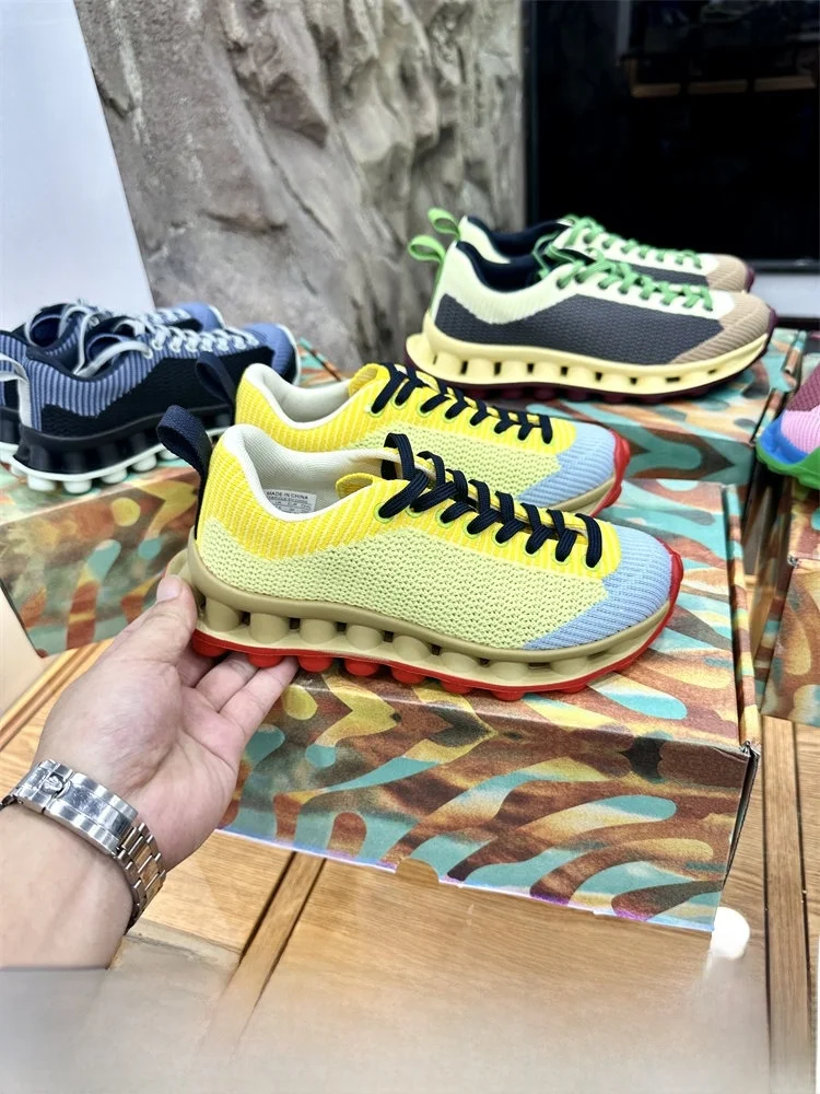 

Outdoor Unisex Casual Shoes Comfortable Sporty Low Top Flat Heel Mixed Material Upgraded Version Fashionable Couple ...