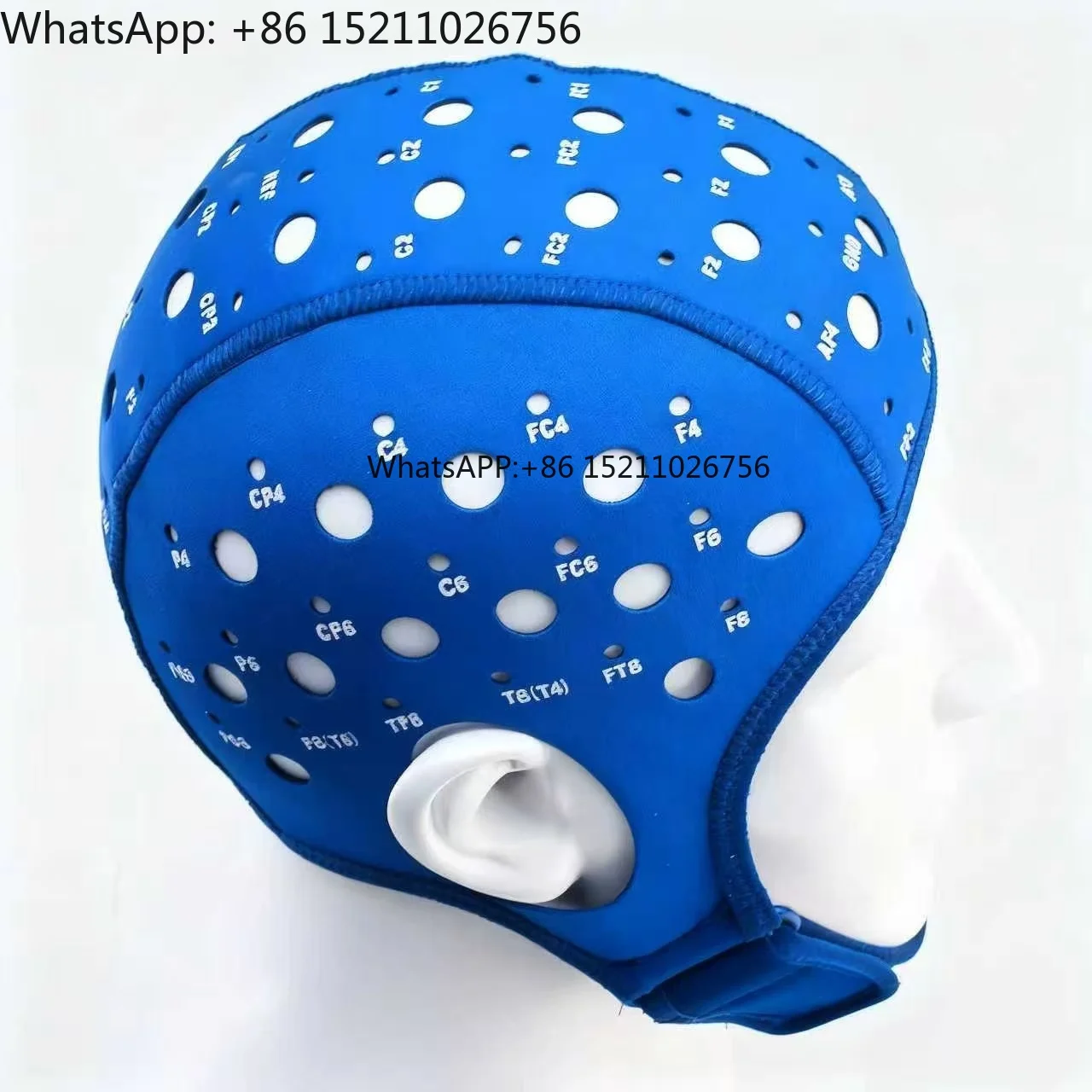 Image of EEG-Kappe 10/20-System für Erwachsene XL Elektroden-Platzierungs-Headset 64-Kanal Hypoallergen Beruhigend Universelle Anschlüsse Gehirnaktivität