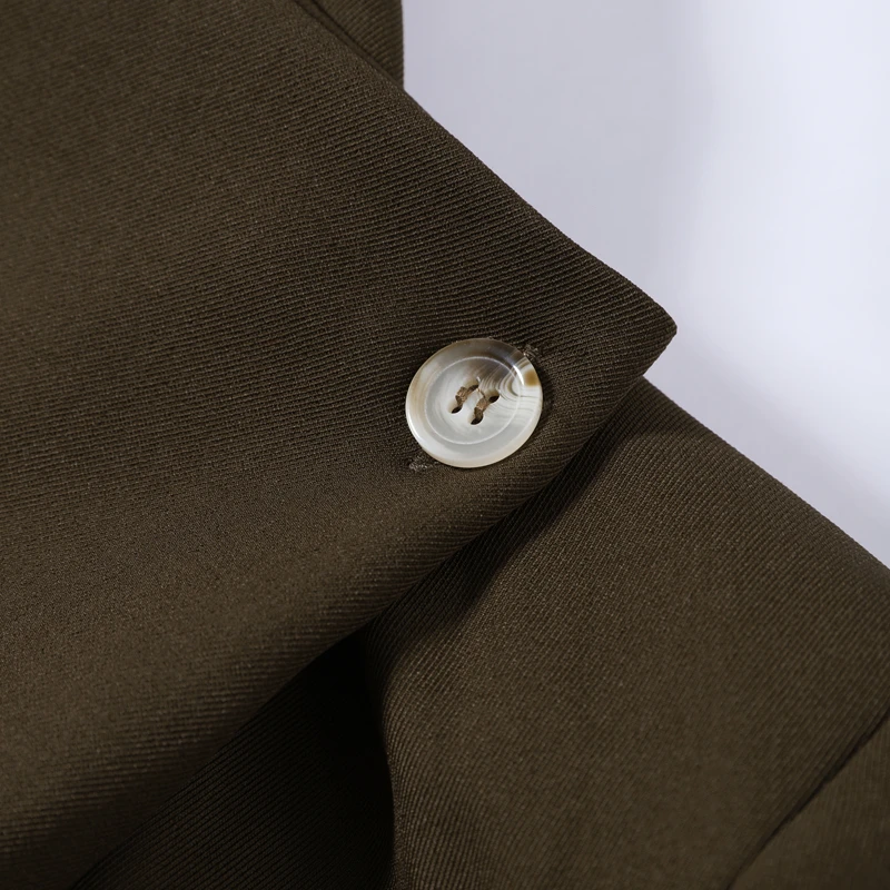 Mantel, Tube Top und Hose 3-teiliges Set für Damen, Sexy Laternenärmel-Jacke mit Reißverschluss, Gerüschte Lose Jacke, Hochgeschnittene Weite Hose, Outfit – Detail 7