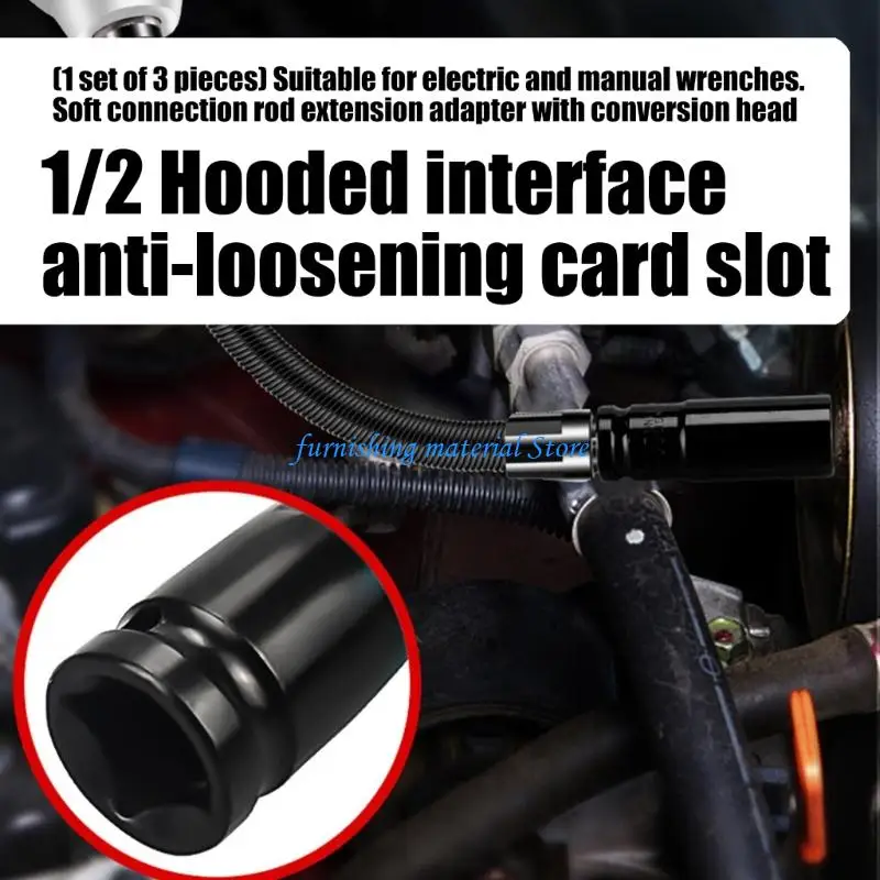 Y5GD High Torques Wrench Extenders Set With Universally Converters For Mechanics Automotive Repair Flexible Reach Extension