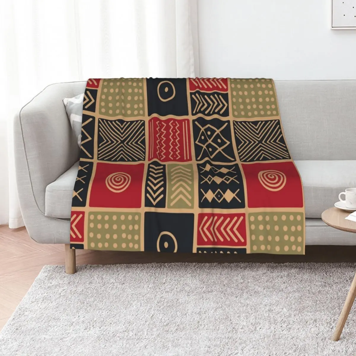 

African Ethnic Textile 6 Throw Blanket Bed covers heavy to sleep Hair Luxury Blankets