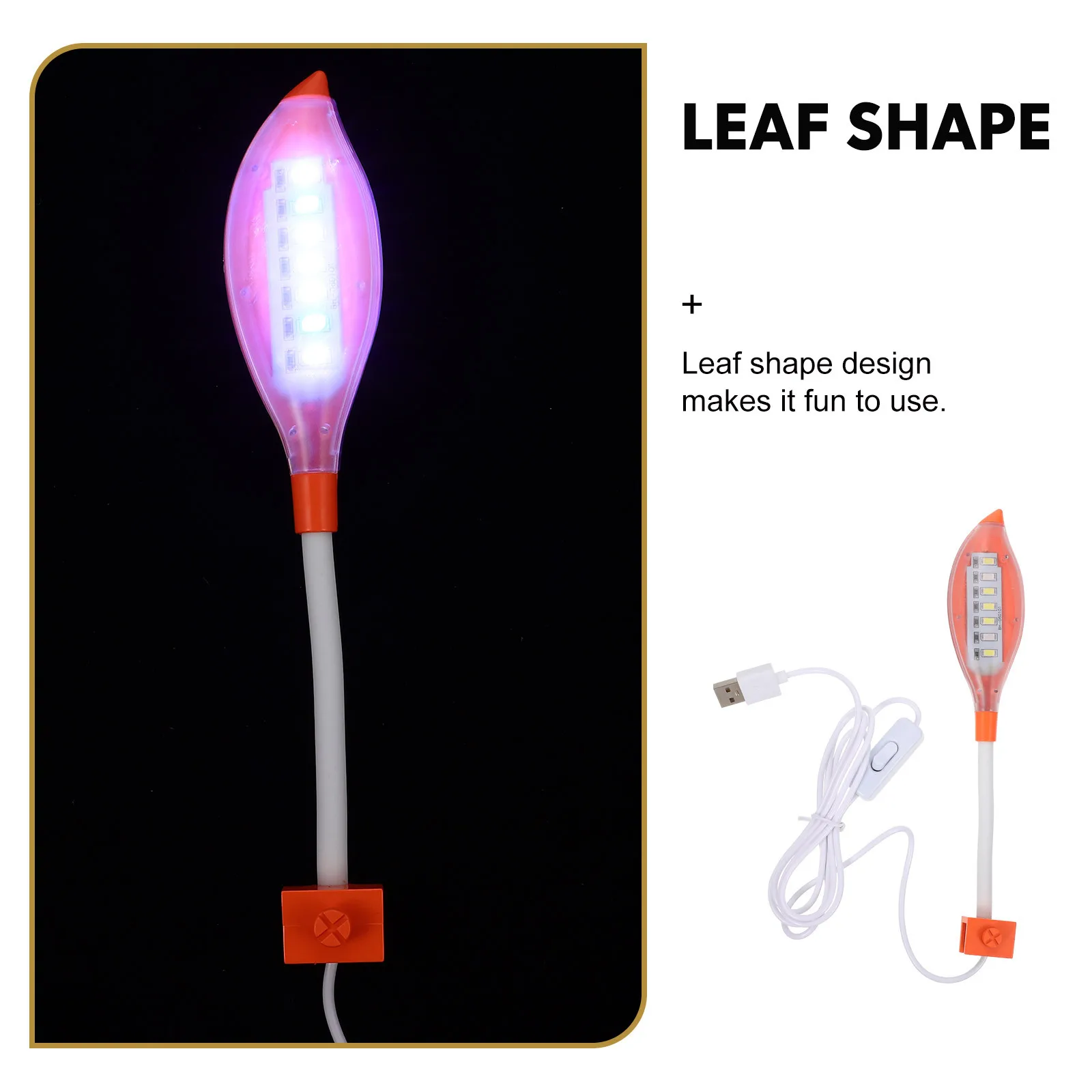 

Fish Tank LED Clip Light 7 LED Beads Aquarium Clip-on Lamp USB Powered Adjustable Colors Fish Tank Light Aquarium Lamp