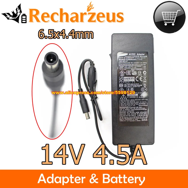 

Оригинальный AD-6314T AD-6314C AP06314-UV SVD5614V AD-6314N SA850 14 В 4,5 А для Samsung S24A300B S27B350H C24B550U TC220 ЖК-монитор