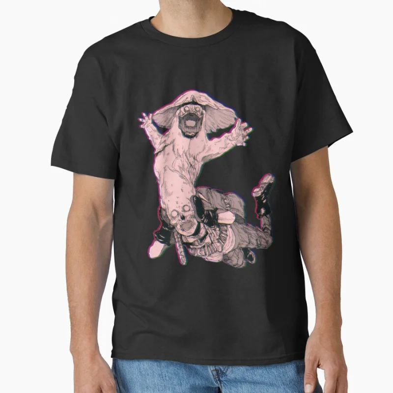 

Ebisu Mushroom Design 80s vintage gift tee Dorohedoro Manga caiman Gothic Comics kaiman Anime T-shirt large size Tops S-6XL