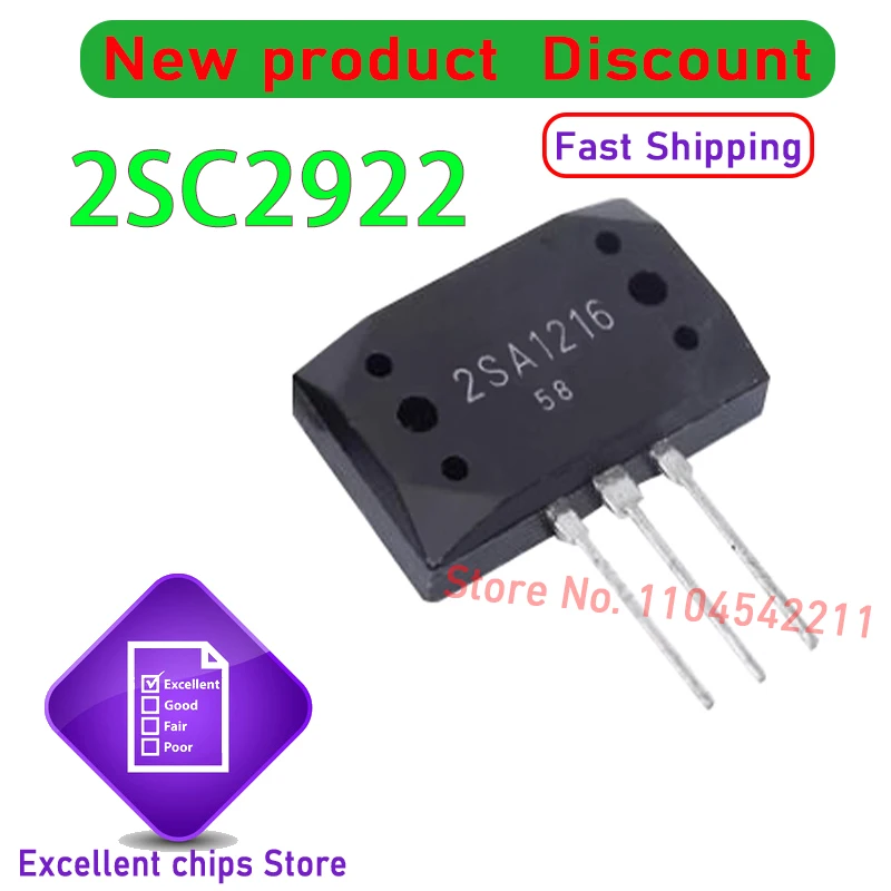 High Power Diode Triode 2SC2922 2SA1216  For Audio Amplifiers Tube New Spot Quality Assurance  Amplifiers Chips 1PCS