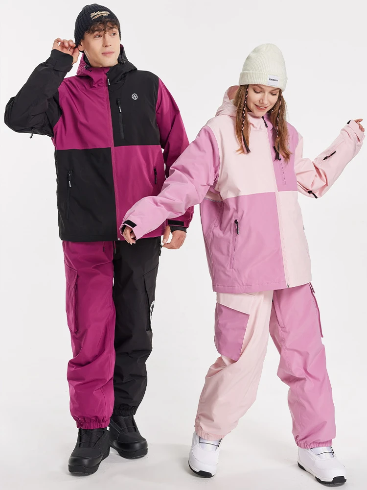 

KUFUN Ski Wear Women Man Jacket Pants Warm Suit Set Waterproof Windproof Snowboard Outdoor Clothing Winter Sports Adults Unisex