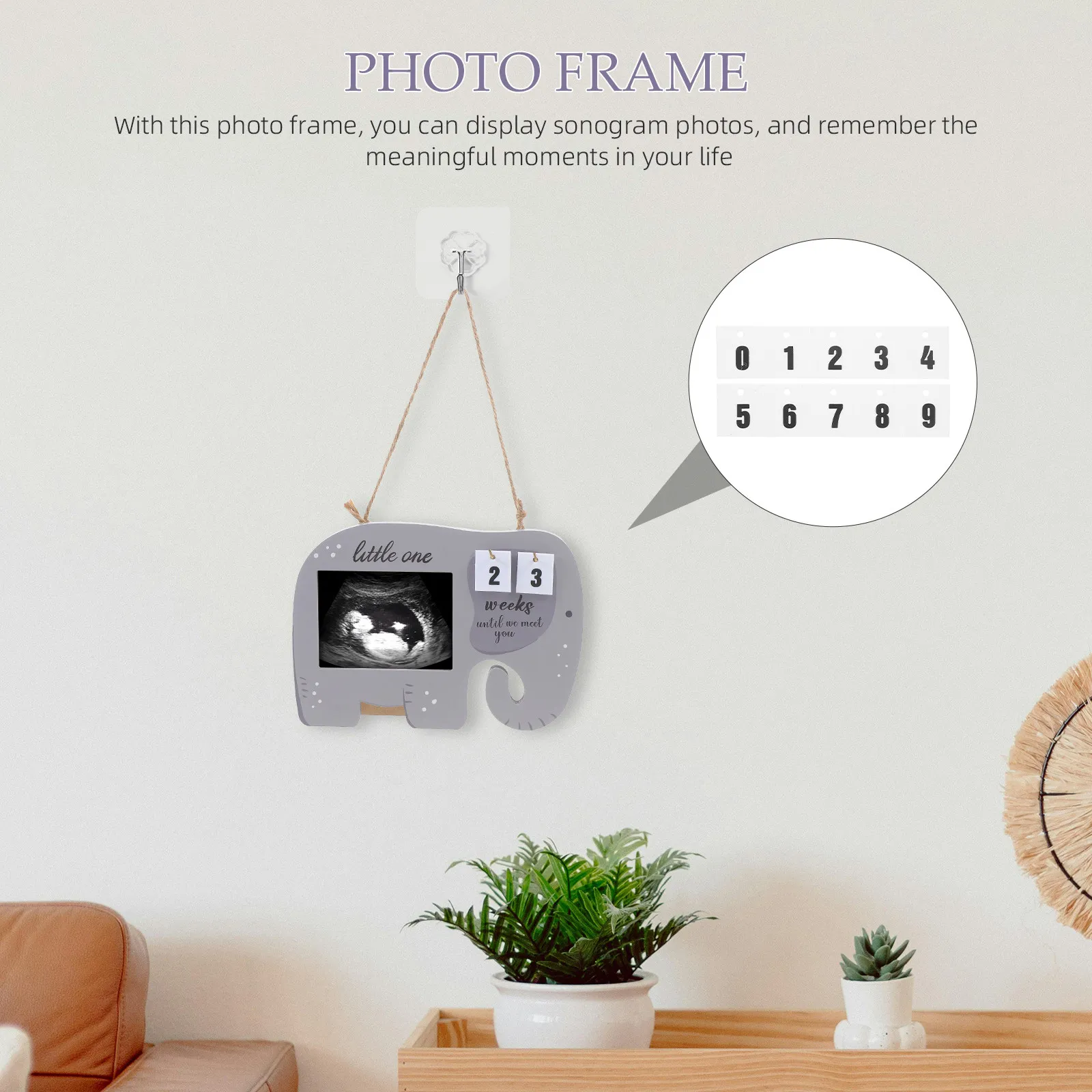 Sonogram fotolijst houten mijl - Baby Nursery Frames recensie en prijs