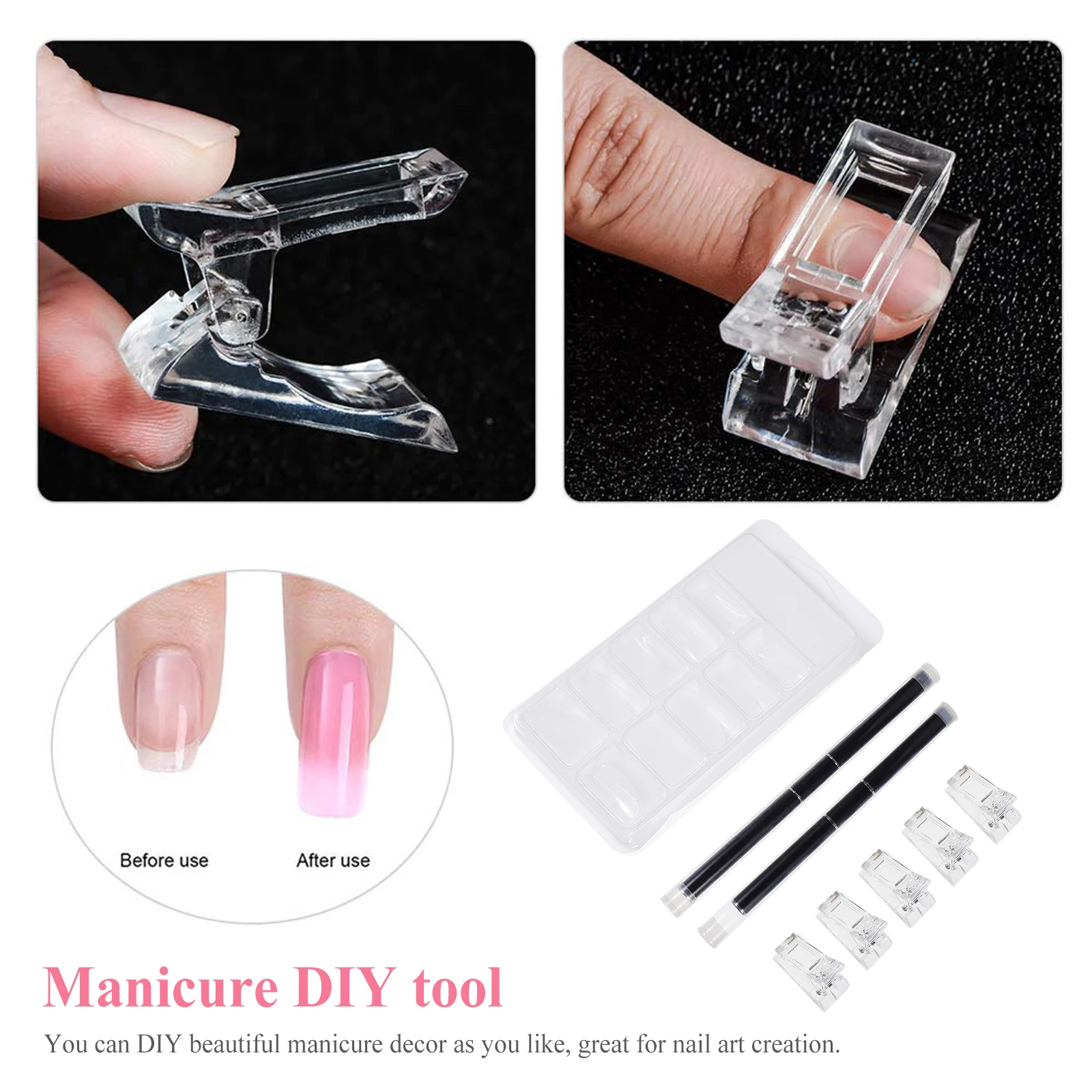 

1 комплект, коллекция маникюрных накладок для наращивания ногтей, набор аксессуаров для ногтей «сделай сам», набор инструментов для домашнего использования, маникюрные аксессуары