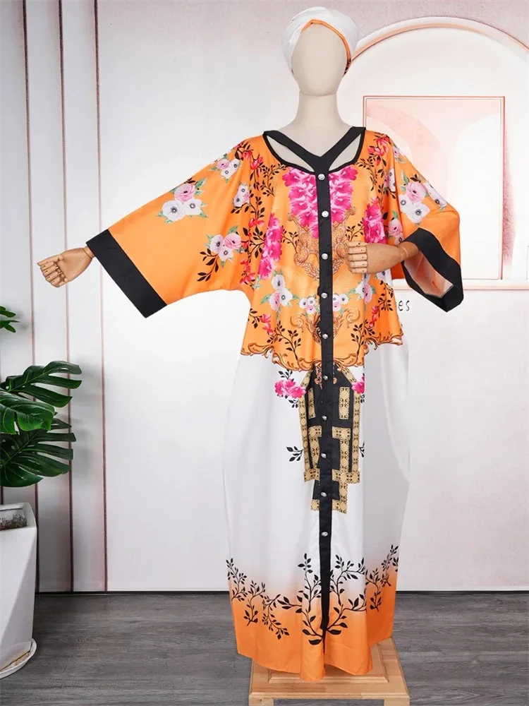 

Женское платье в африканском стиле, Элегантное Длинное платье с длинным рукавом и принтом