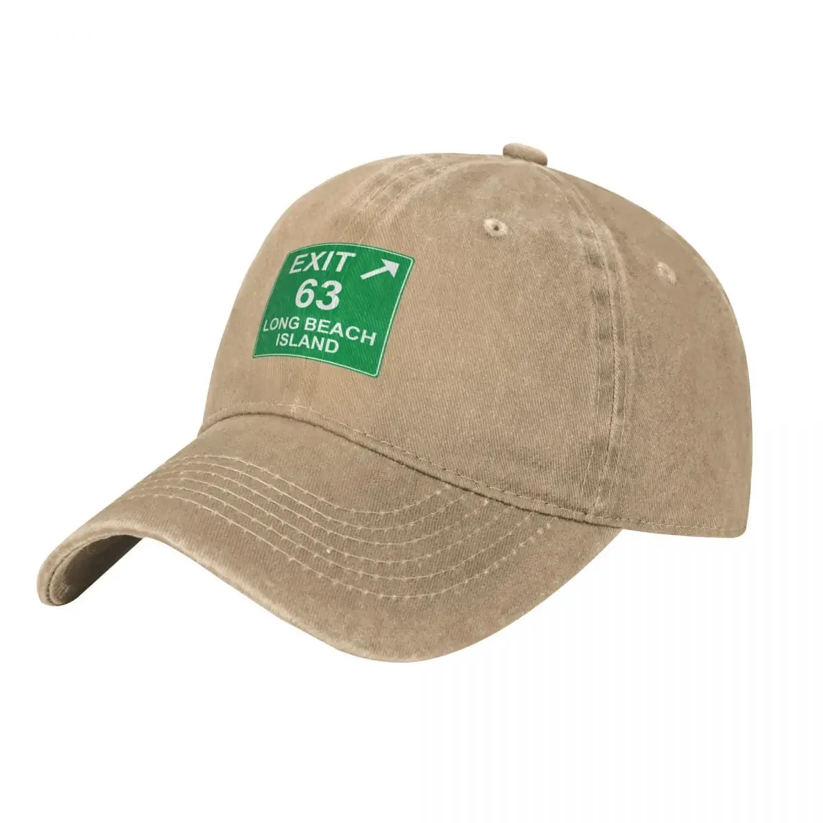 Exit 63 - Long Beach Island Exit Sign Baseball Cap derby hat Custom Cap cute Women's Beach Outlet Men's