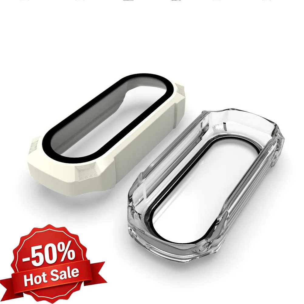 

Case and Tempered Glass for Xiaomi Smart Band 10 All-Round Protective Case with Screen Protector Anti-Smudge Scratch-Resistant