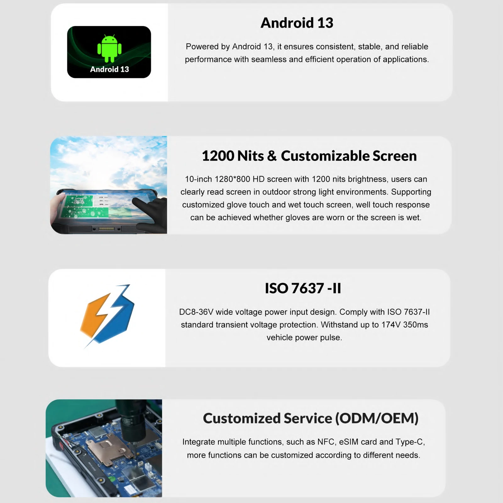 New Rugged 10.1 Inch 4G LTE GPS Car Mount RFID IP67 All in One Panel PC Wall Mount Nfc Reader Tablet PC FHD Industrial Vehicle