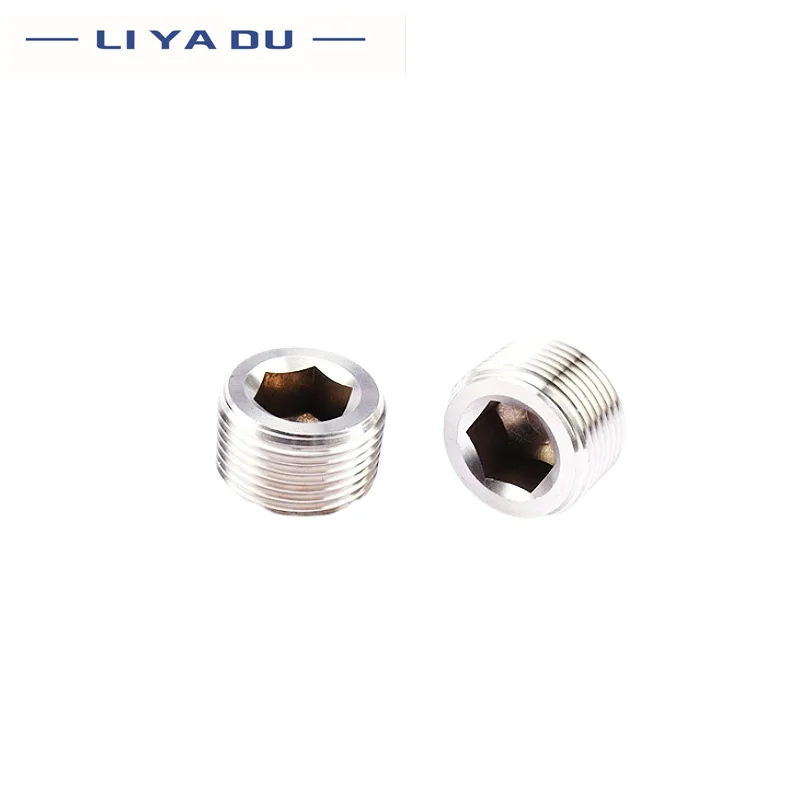 1PCS Male Thread 1/8 1/4 3/8 1/2  NPT Pneumatic fittings for socket socket with hexagon socket  Copper plug