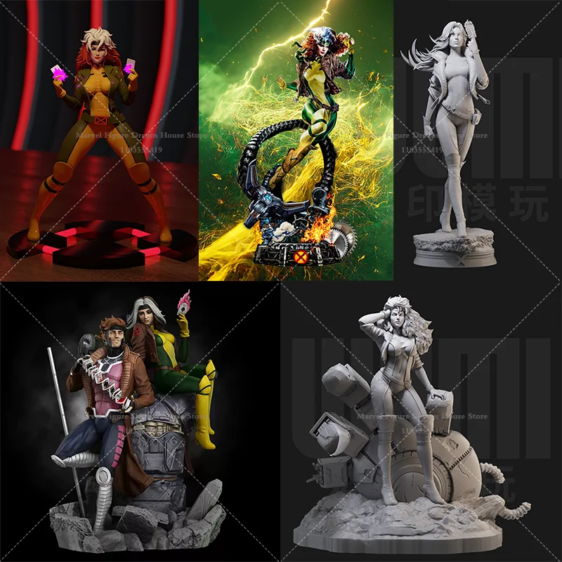

1/24 1/18 Scale DIY Self-assembled GK 3D Resin Un-panited Doll White Model Daring And Gritty Rebel Girl Anna Absorption Power‌