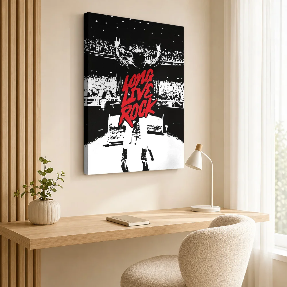 Halestorm Long Live Rock Framed Canvas Print Personalized Photo Concert Lighting Wall Art For Rehearsal Room Music Lover Gift