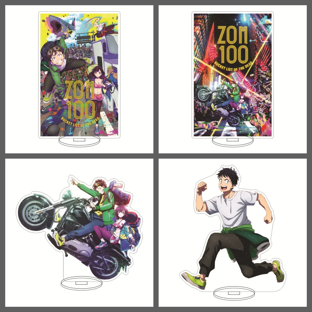 Anime Zombie 100 Action Figures Tendou Akira Shizuka Beatrix Ainme Zom 100 Bucket List of the Dead Acrylic Stand 15cm Desk Gift