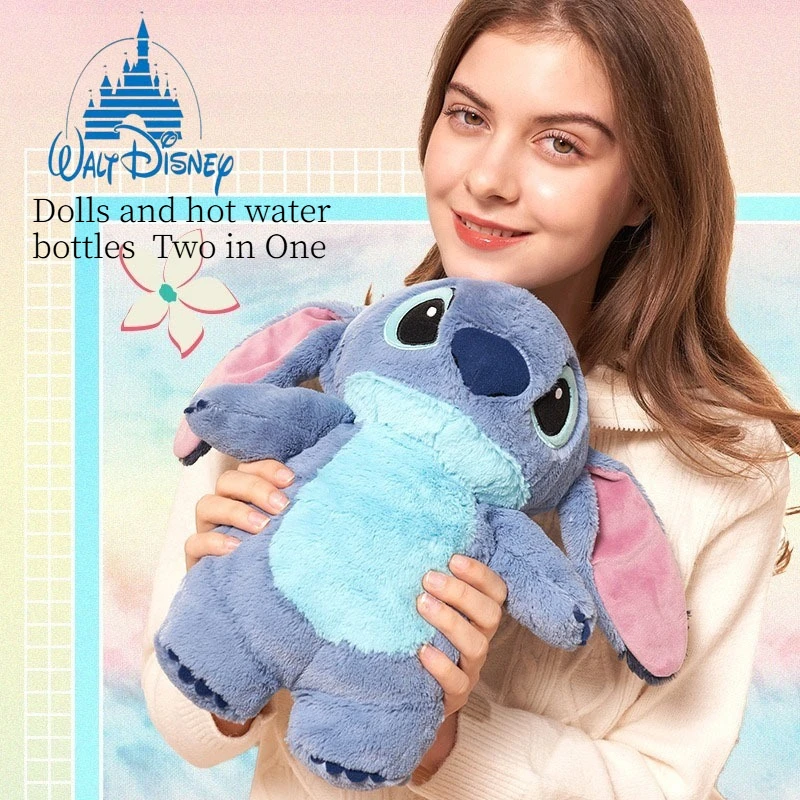Aoger Disney point Anime hiver Extra Large peluche bouteille d'eau chaude femmes maison remplissage d'eau chauffe-mains cadeau de vacances fille