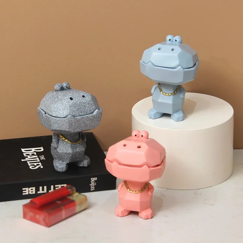 

Прекрасная пепельница в виде крокодила с крышкой для хранения для курения сигарет, аксессуары для сигар, офисный домашний стол, автомобильные аксессуары