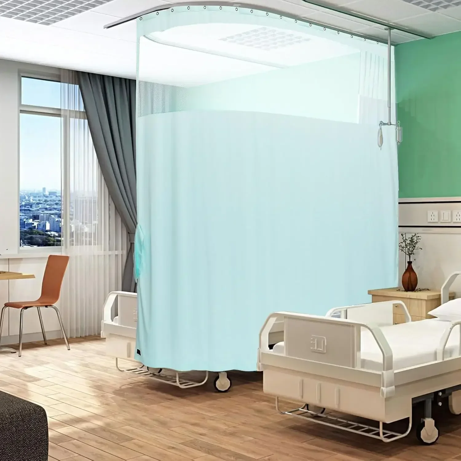 Retardant Hospital Curtain Hanging Medical Privacy Room Divider Cubicle Curtains - Meets for Fire Retardant Testing According to