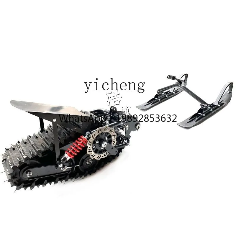 TQH DIY modified snow two-wheel off-road motorcycle accessories rubber track wheels, sled boards, drive wheels