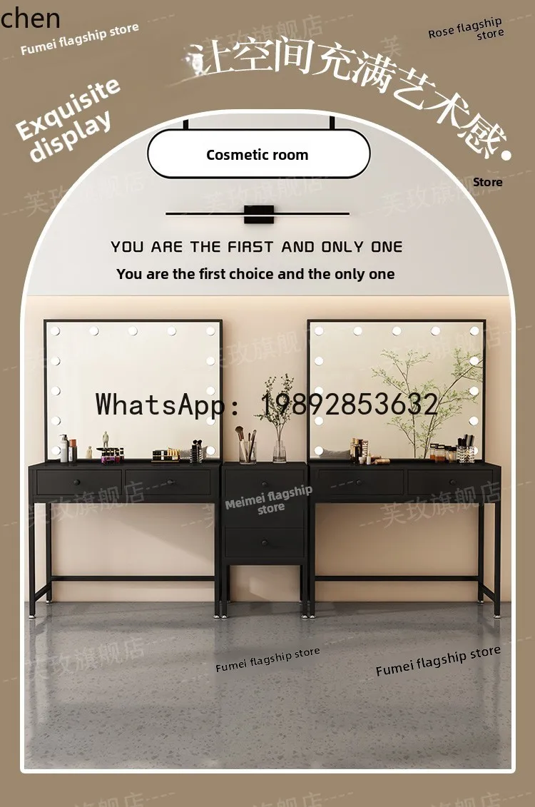 

makeup table light luxury hair dressing table makeup dressing table barber shop mirror cabinet integrated