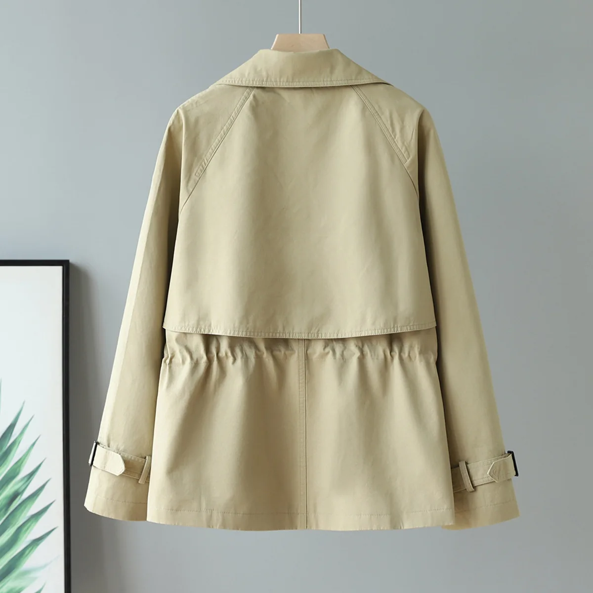 

Весенне-осенний женский плащ, новый однотонный отложной воротник с длинным рукавом, модная ветровка, женские повседневные топы Gabardina Mujer