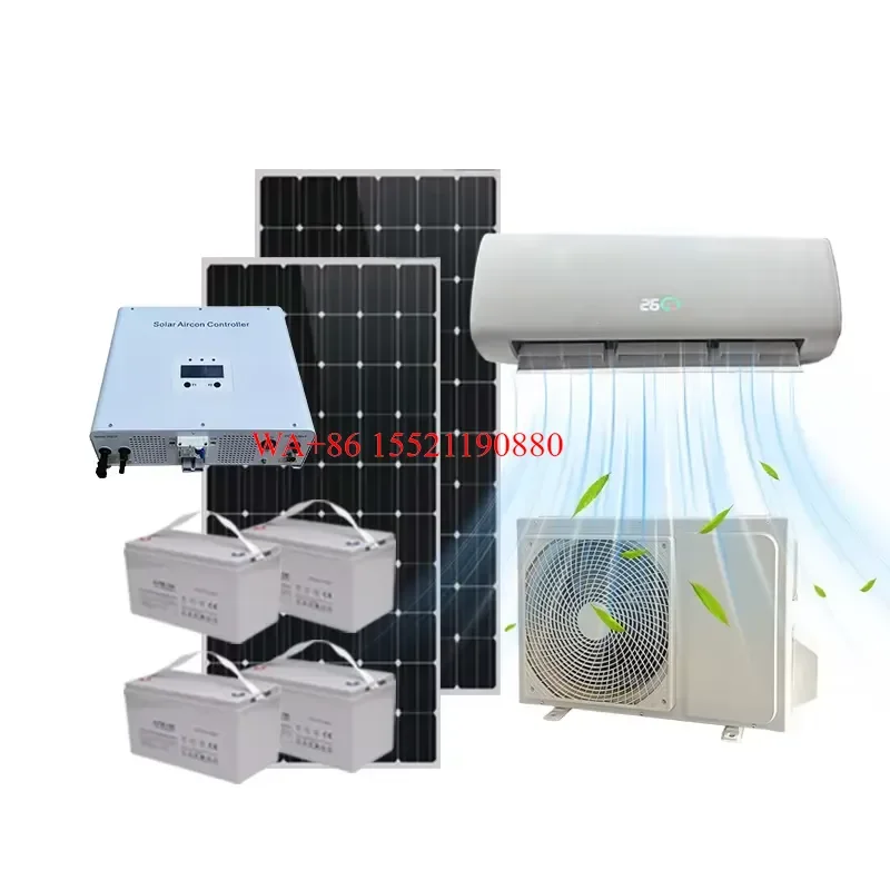 WMWMNU for ERIET Quiet 18000BTU 3-in-1 Hybrid Grid Solar Air Conditioner with Auto Clean WiFi Remote Control R32 550W for US