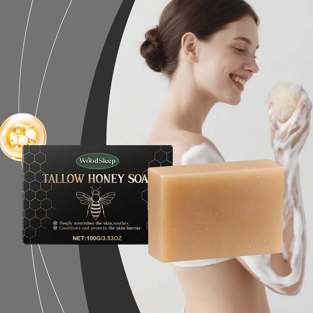 

100g Organic-Tallow Soaps,Moisturizing Face Body Tallow Soaps,Moisturizes Soothes Dry Sensitive Skin Hand-Crafted Tallow Soaps