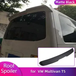 FRP Unpainted Matte Black Car Rear Roof Spoiler Wings for Volkswagen VW Multivan T5 2012-2016 Rear Spoiler Wing Lip Window Trim