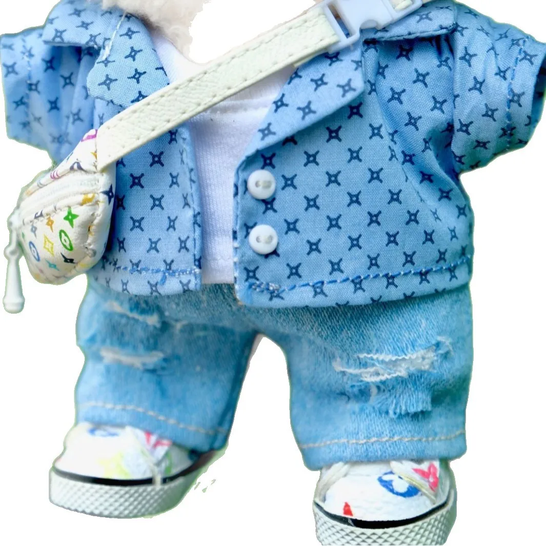 [Apenas roupas] Labubu roupas de 1a / 3a geração 17 cm Conjunto de boneca Labubu Star Cowboy