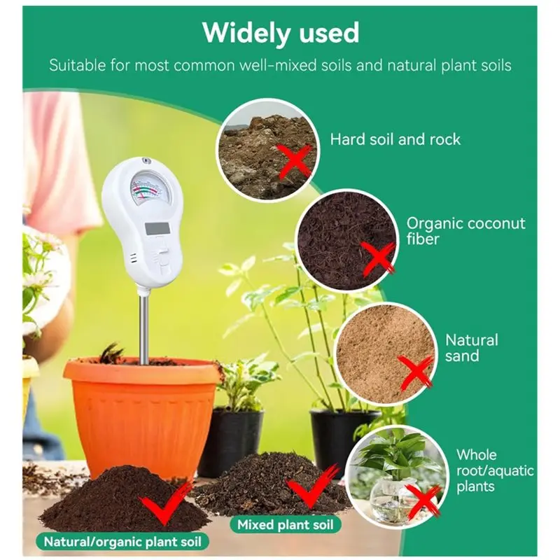 【RECOMMEND】درجة الحرارة/رطوبة PH/رطوبة ضوء الشمس/الخصوبة 6In1 متعددة الوظائف جهاز اختبار رطوبة التربة مقياس اختبار التربة #3