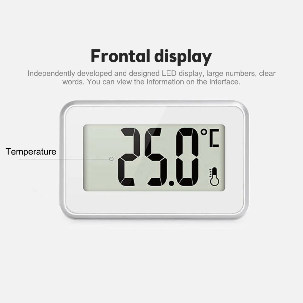 Mini LCD Digital Household Electronic Refrigerator Thermometer -20C-60C Alarm temperature Tester With Magnet Hook