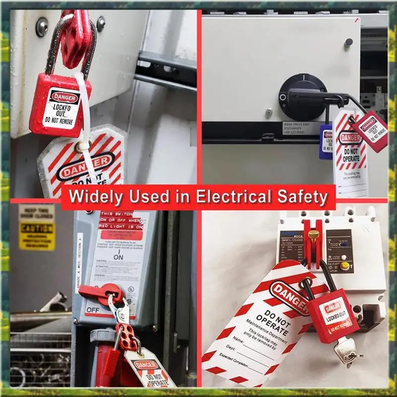ABGZ 35Pc Lotokit,Portable Lockout Tagout Electrical Kit For Industrial Lockout Devices, Professional Padlock Kit