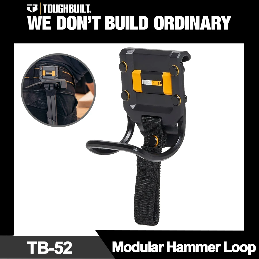 TOUGHBUILT Modular Hammer Loop Durable Hammer Holder/Holster/Catch Clips on Any Belt or Pocket Tool Accessories TB-52